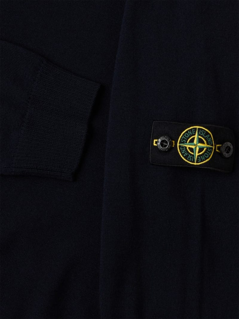 Stone Island Junior - Cotton blend knit sweater