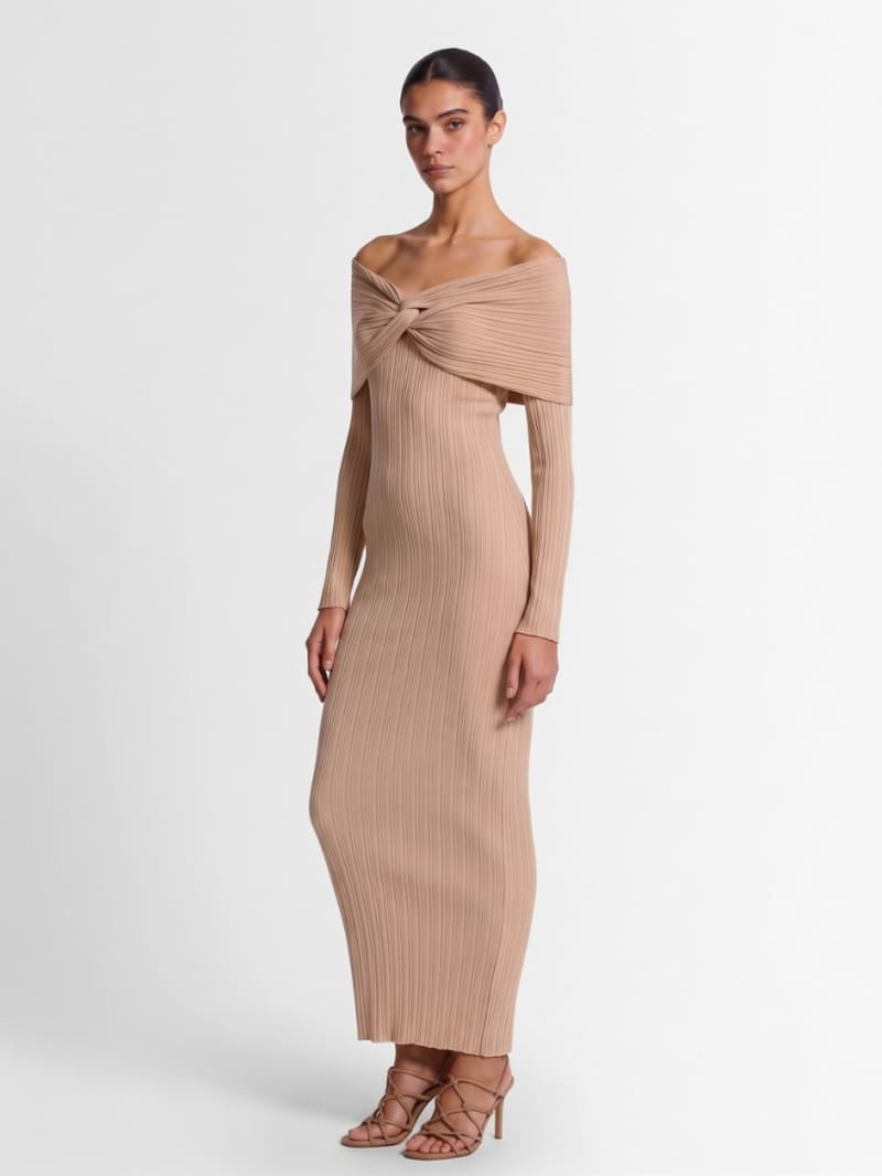 Giuseppe Di Morabito - Ribbed knit long dress with twist