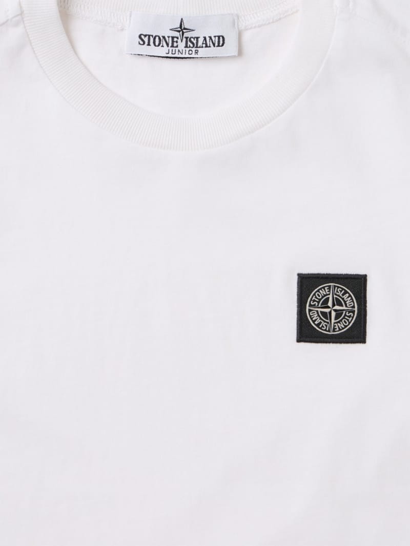 Stone Island Junior - Jersey T-shirt with logo patch