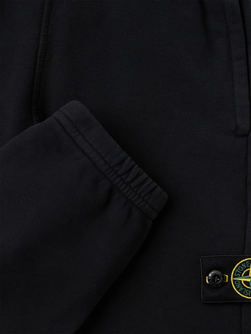 Stone Island Junior - Cotton sweatpants with badge