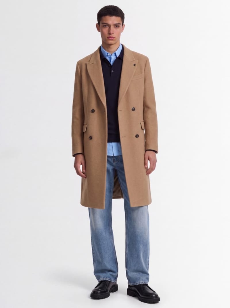 CRUNA - Double-breasted coat with martingale