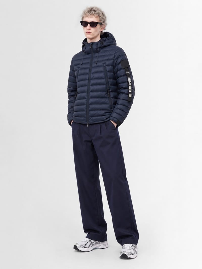 OUTHERE: Drift hooded nylon down jacket