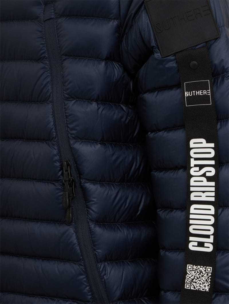 OUTHERE: Drift hooded nylon down jacket