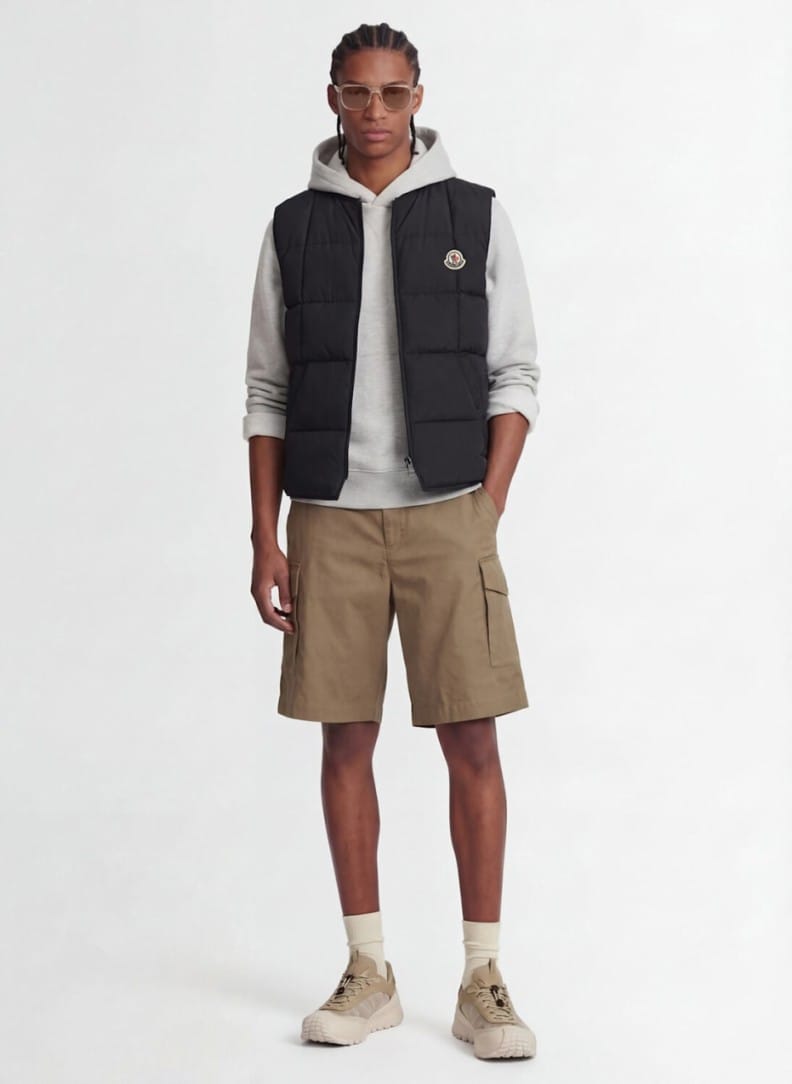 Moncler - Square-quilted padded technical vest
