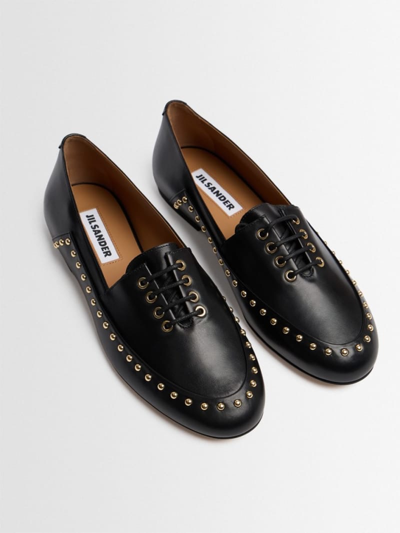 Jil Sander - Studded leather loafers