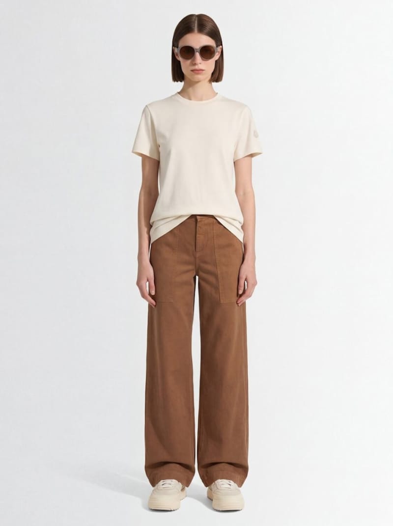 Moncler - Cotton T-shirt with embroidered logo