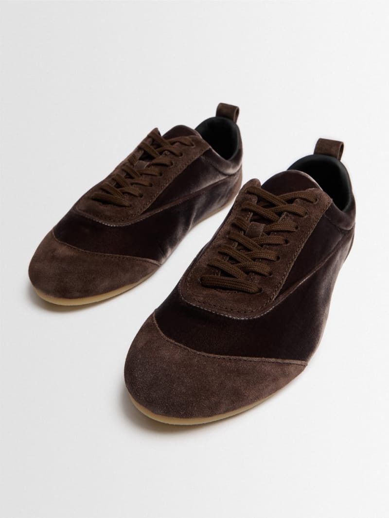 Jil Sander - Etage velvet low-top sneakers