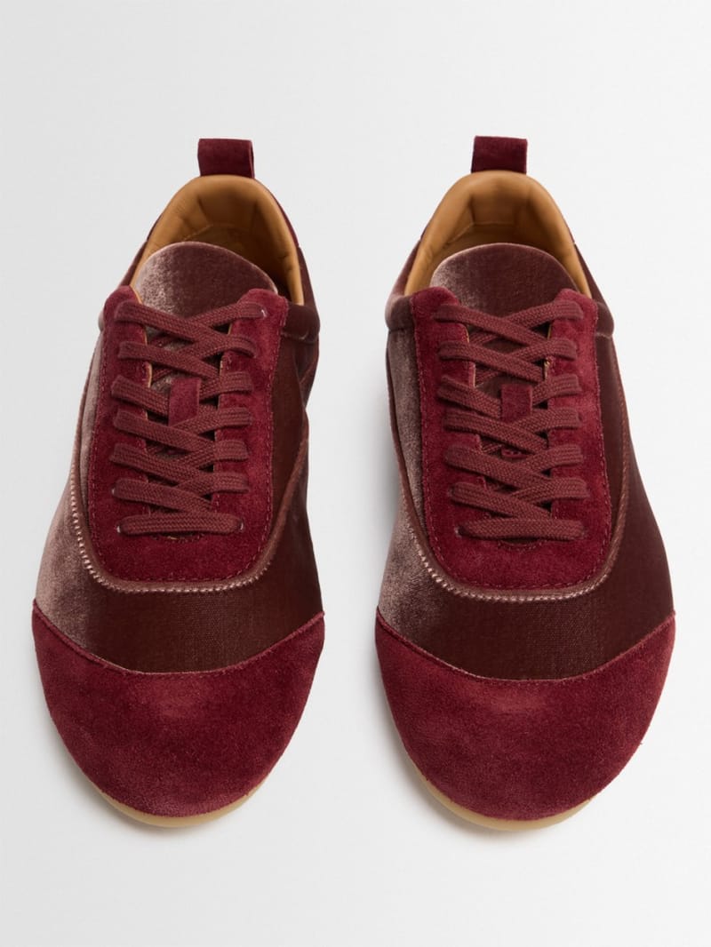 Jil Sander - Etage velvet low-top sneakers
