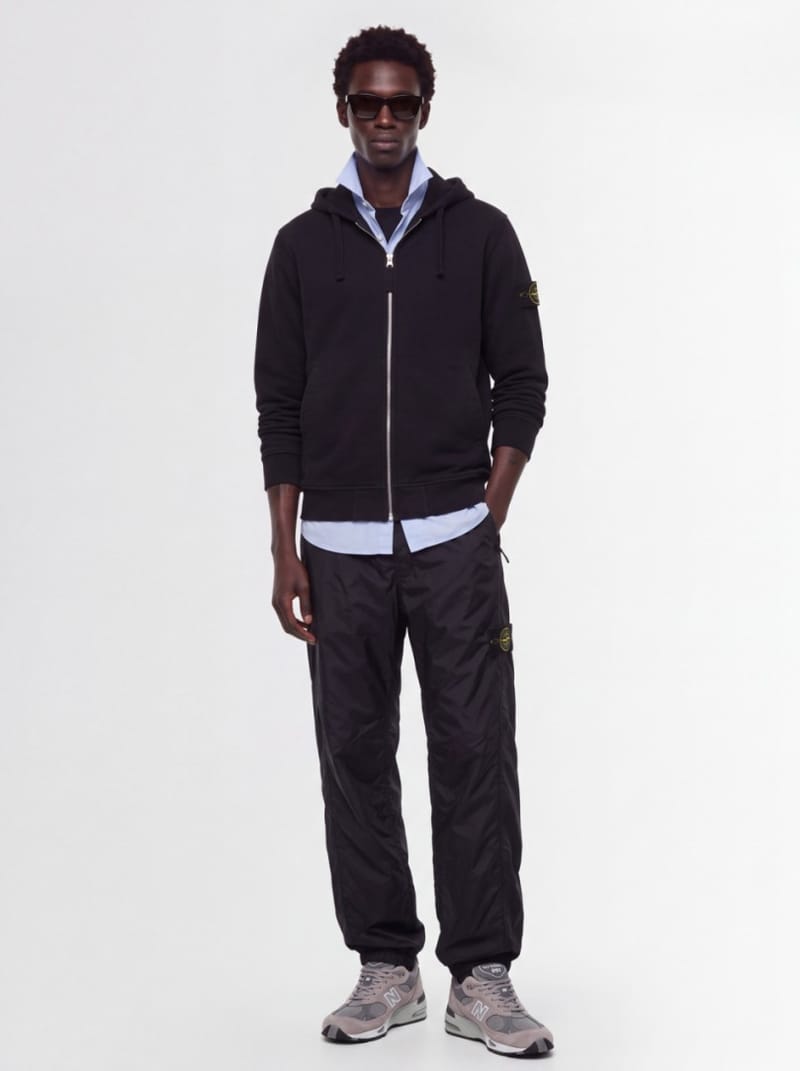 Stone Island - Zip-up hoodie with welt pockets