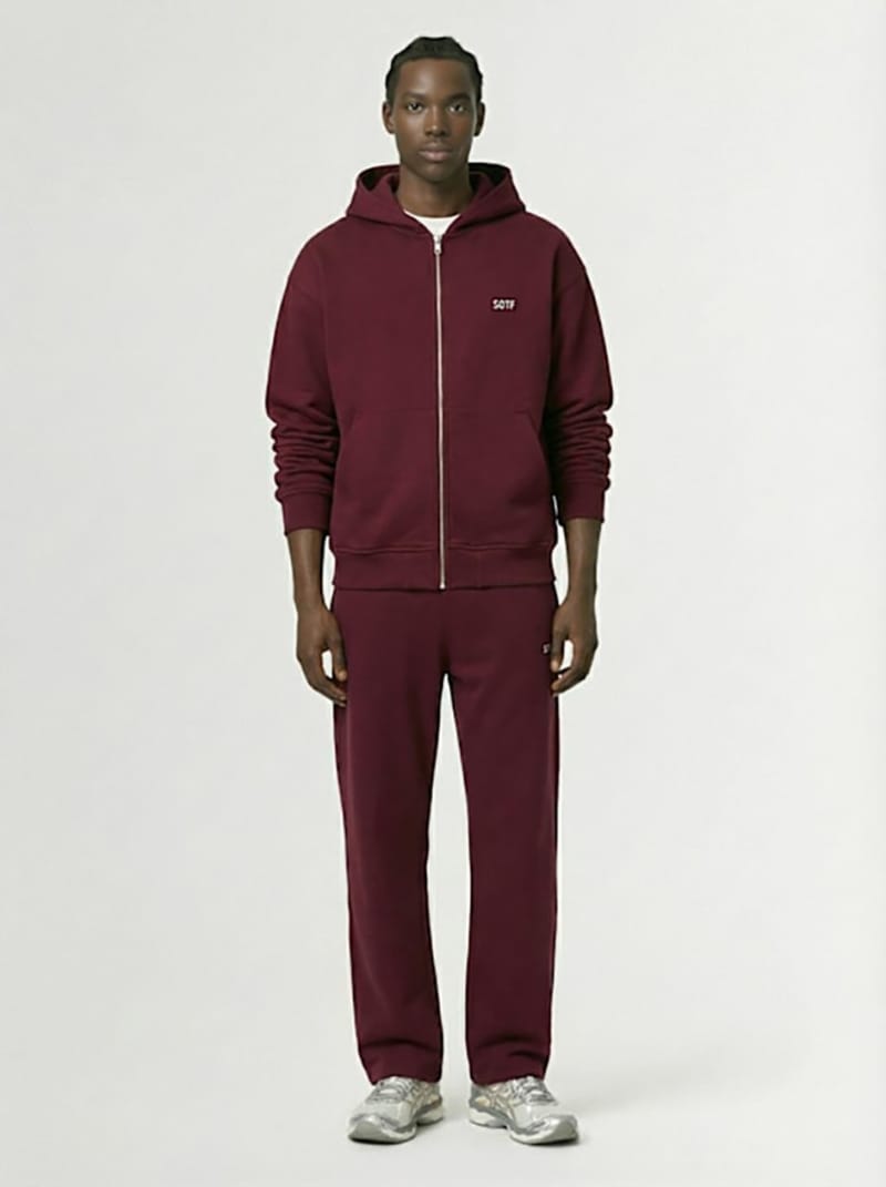SOTF - Cotton zip-up hoodie with logo