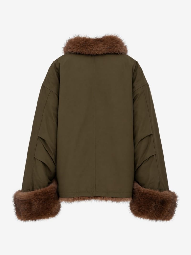 LA PISCINE - Fox fur padded jacket