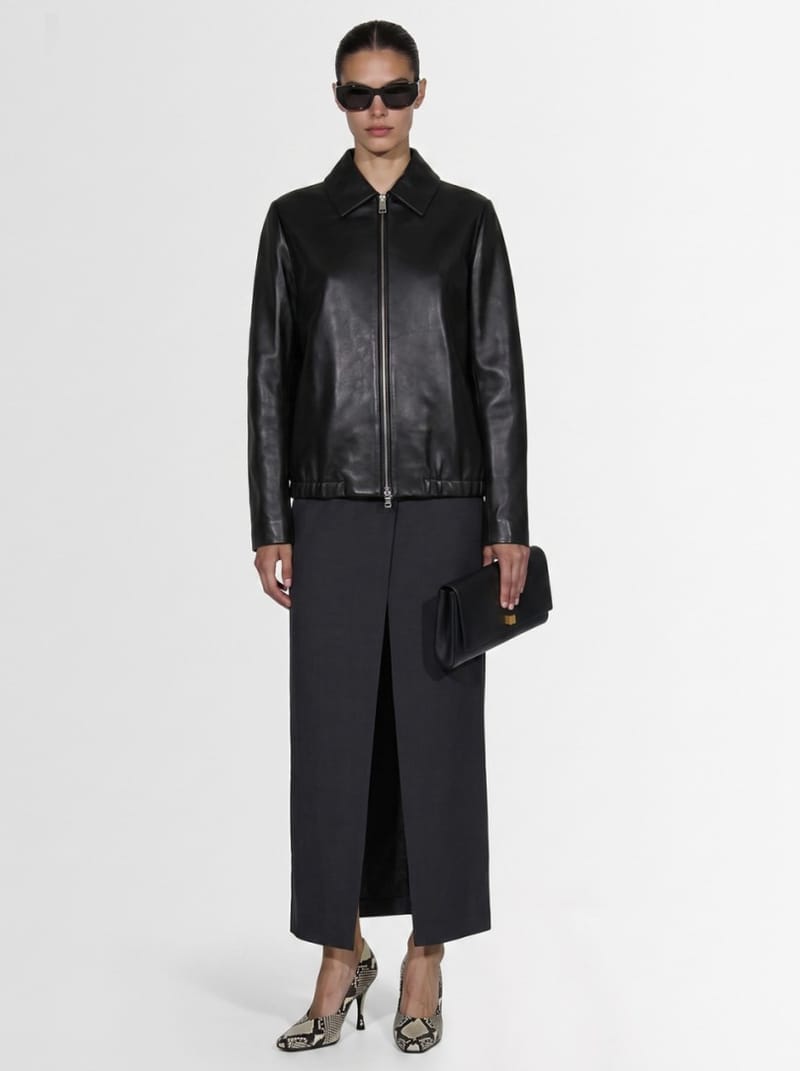 Khaite - Lambskin zip-up jacket