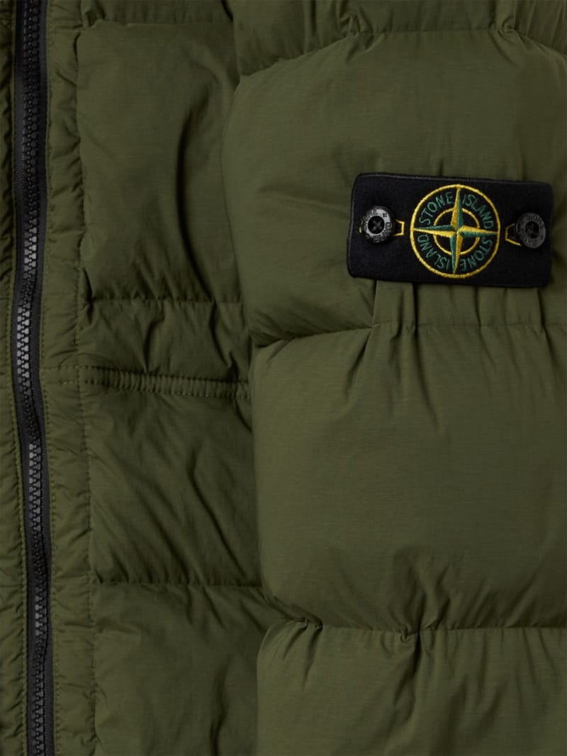 Stone Island Junior - Hooded nylon down jacket