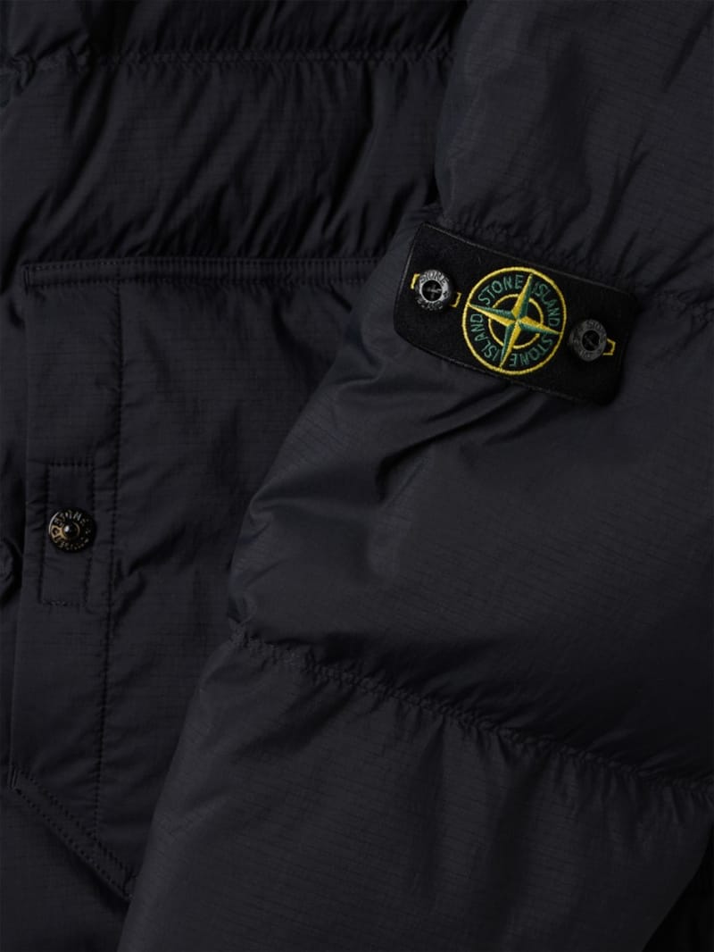 Stone Island Junior - Hooded nylon down jacket
