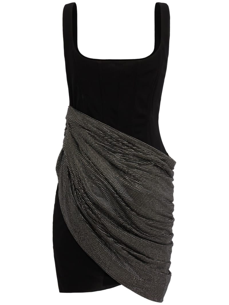 Giuseppe Di Morabito - Jersey & metallic mesh mini dress