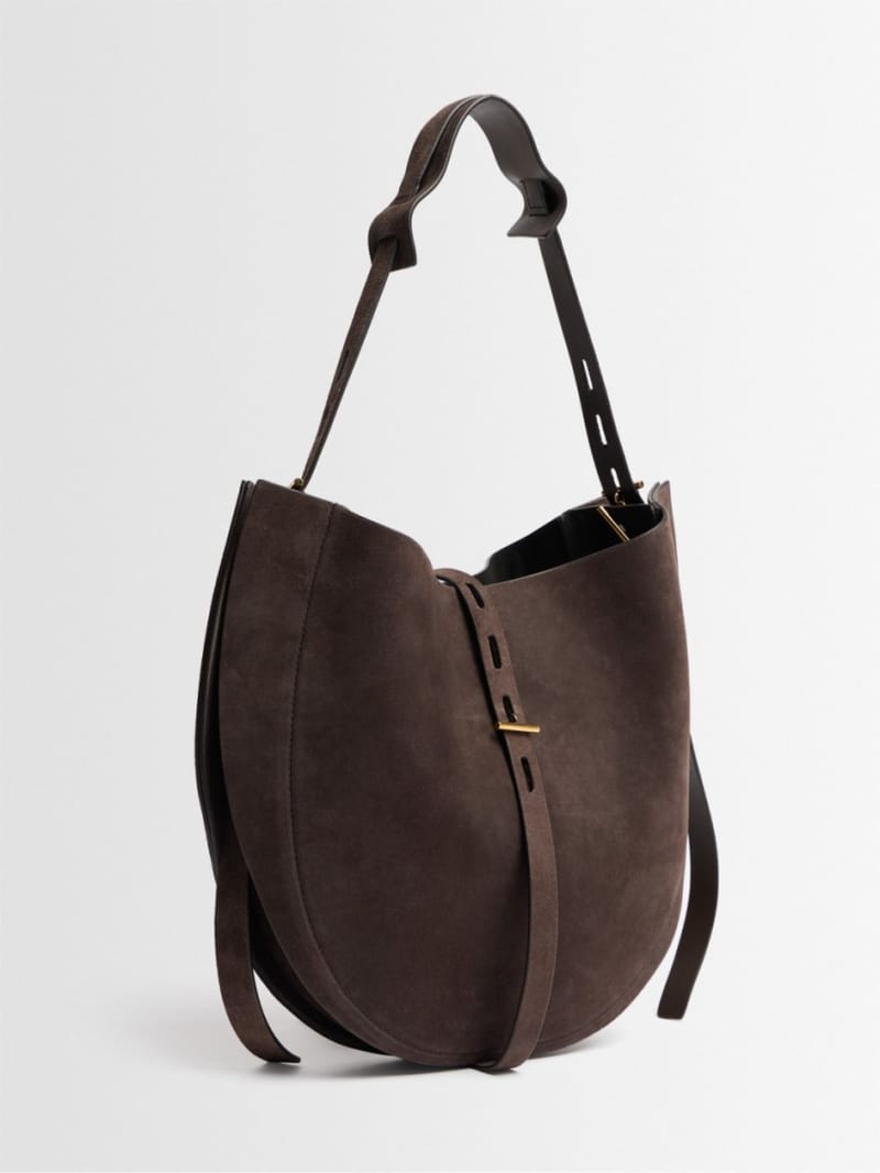 Minobossi - Liz suede shoulder bag