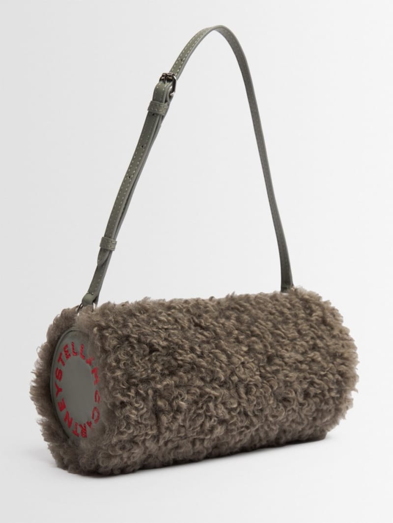 Stella McCartney - Cylindrical shearling-effect shoulder bag