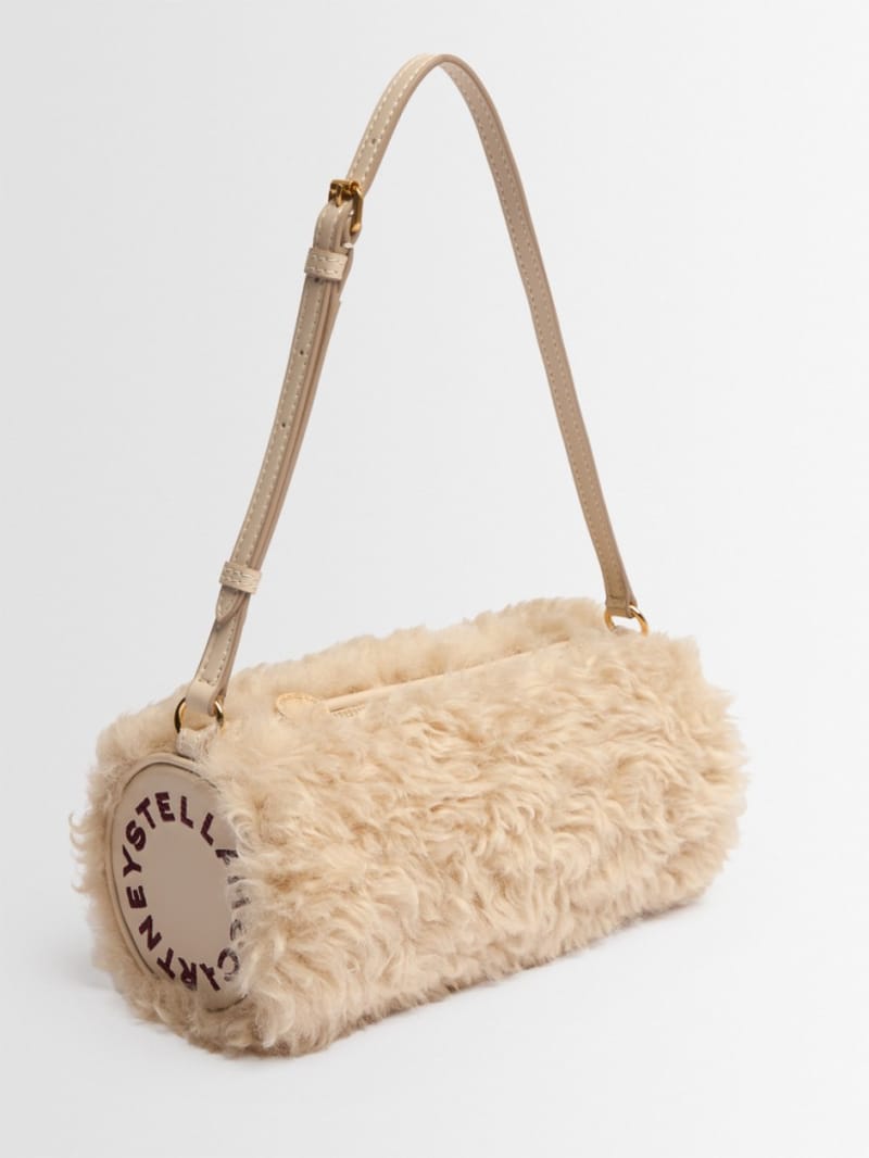 Stella McCartney - Cylindrical shearling-effect shoulder bag