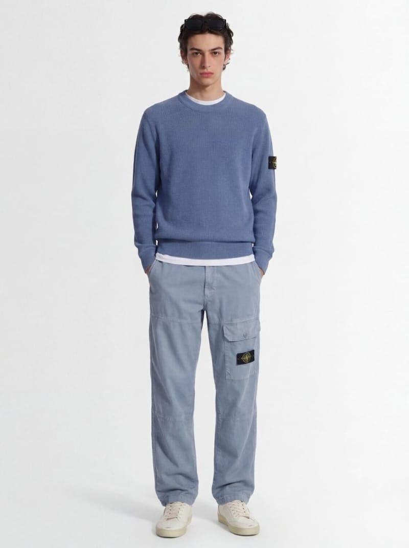 Stone Island - Ribbed cotton crewneck sweater