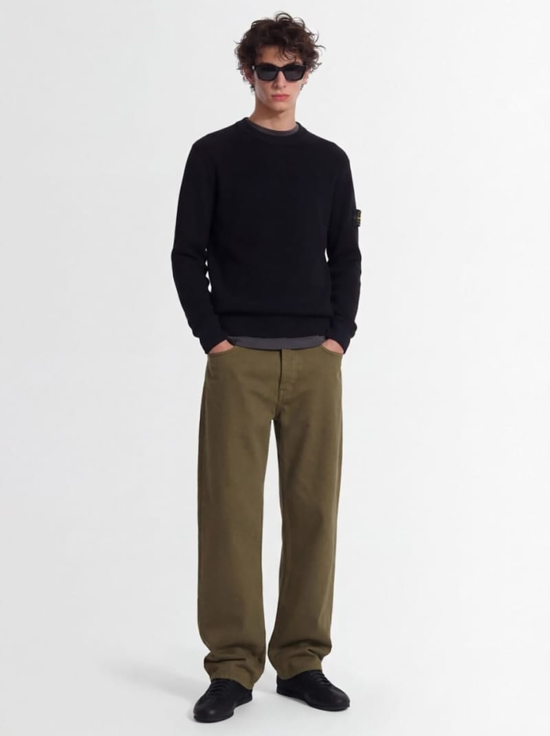 Stone Island - Ribbed cotton crewneck sweater