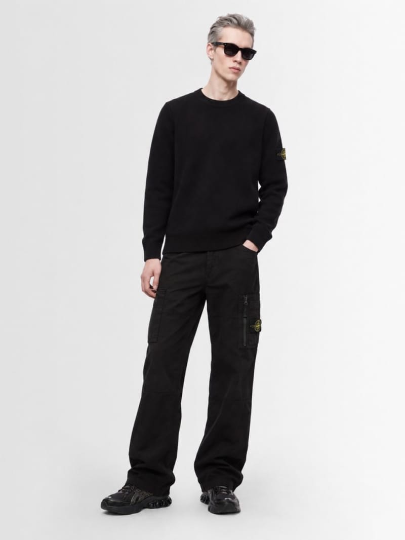 Stone Island - Logo cotton crewneck sweater