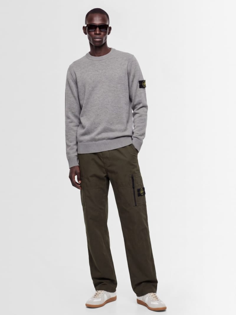 Stone Island - Cotton crewneck sweater with raised seams