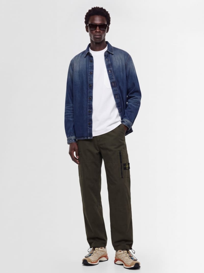 Stone Island - Cotton cargo pants with pockets