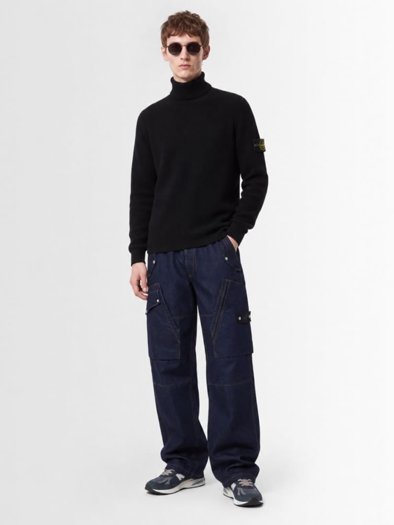 Stone Island - Ribbed cotton turtleneck sweater