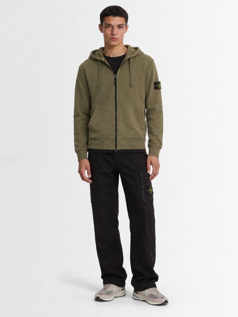 Stone Island - Zip-up hooded sweatshirt