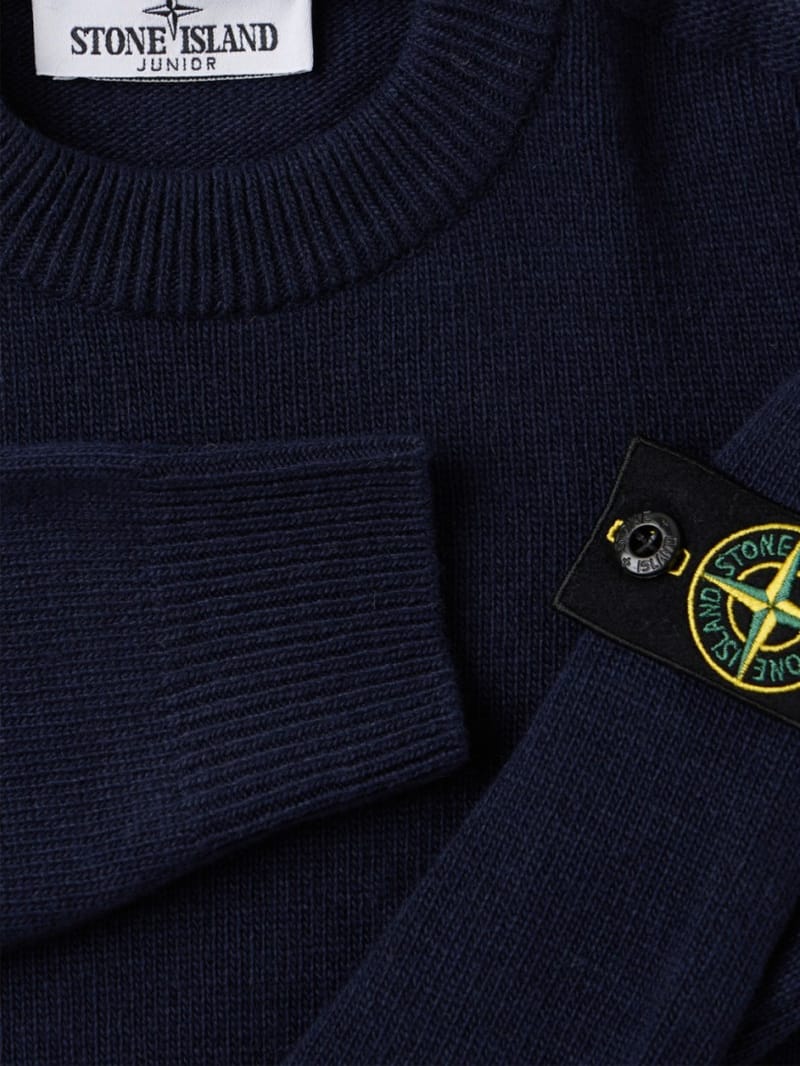 Stone Island Junior - Crewneck sweater with badge