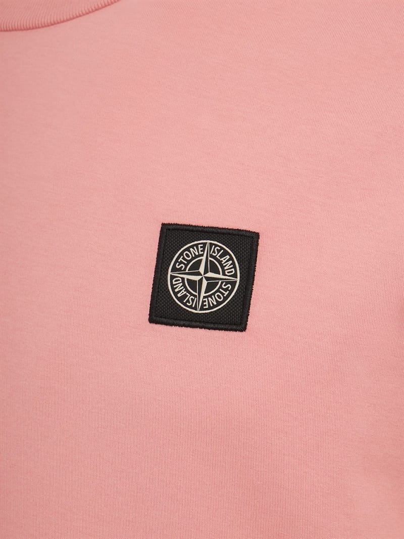 Stone Island: T-shirt en coton avec écusson logo