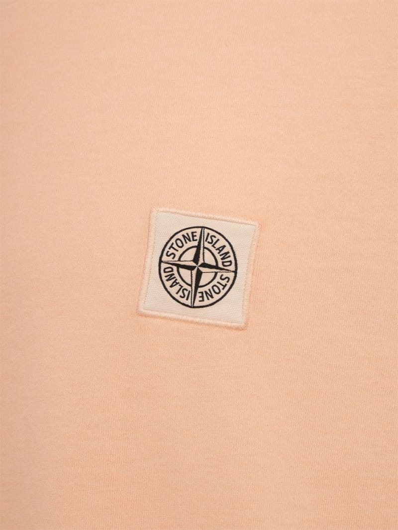 Stone Island: 纯棉徽标贴饰T恤