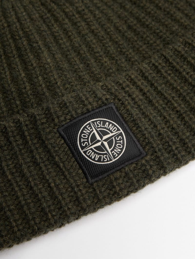 Stone Island - Ribbed knit beanie with cuff