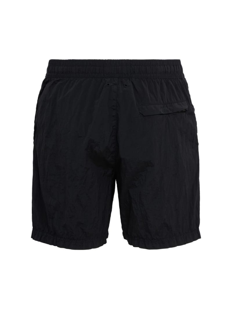 Stone Island - Nylon shorts with logo patch