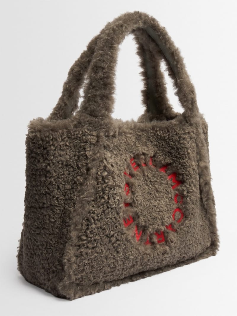 Stella McCartney - Shearling-effect tote bag with logo