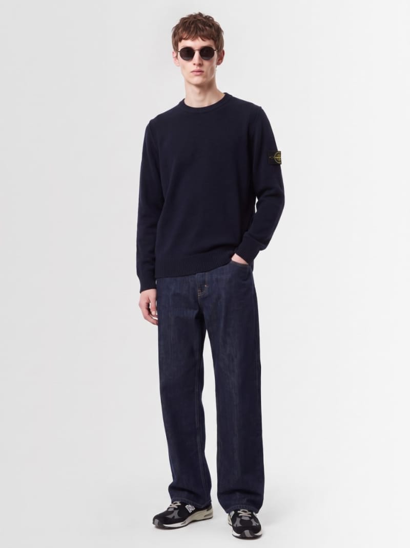 Stone Island - Cotton crewneck sweater with raised seams
