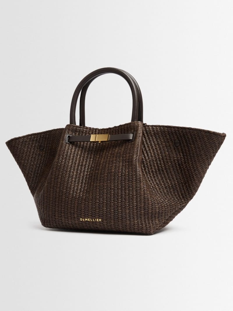 DeMellier - Raffia-effect tote bag with strap