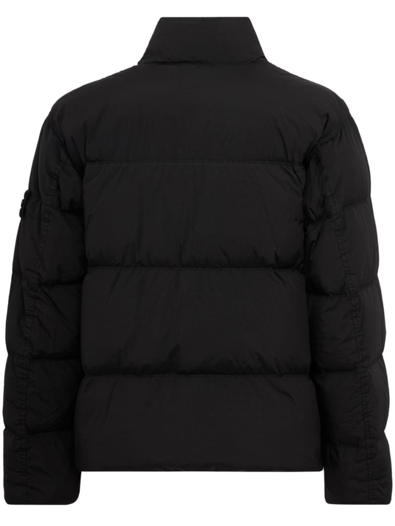 Stone Island - Quilted nylon down jacket with badge