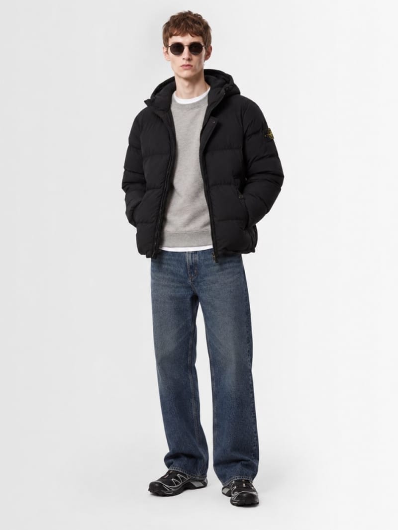 Stone Island - Hooded nylon down jacket