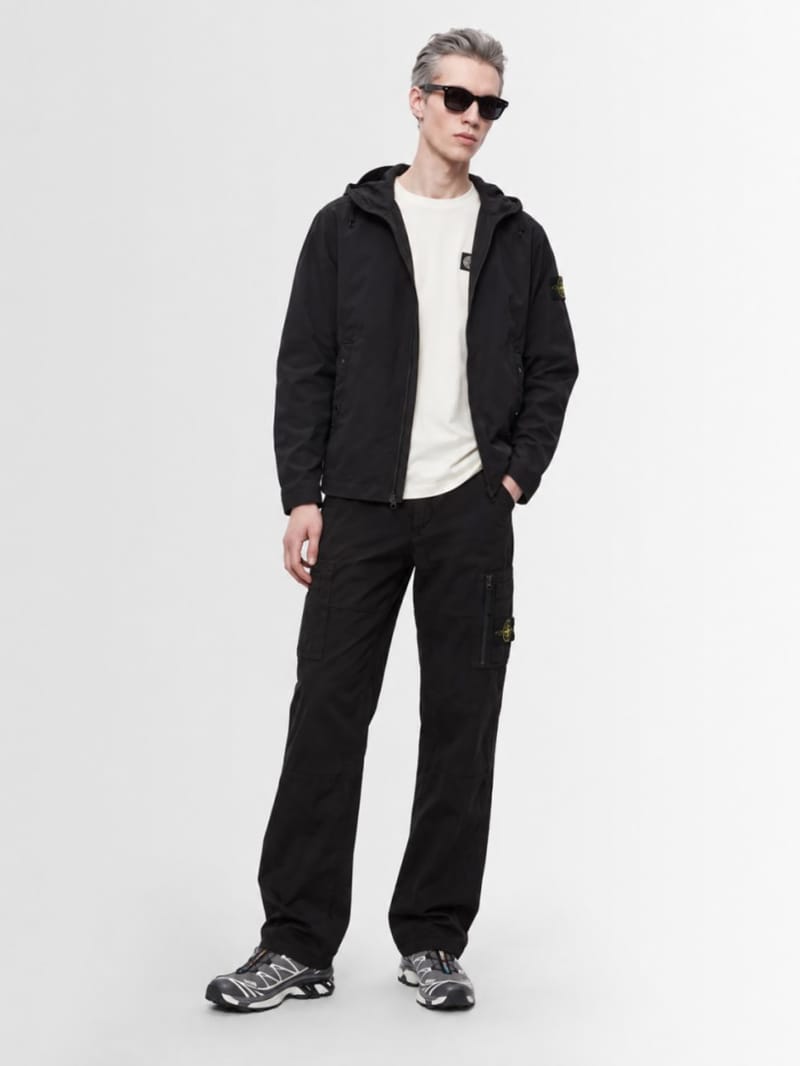 Stone Island - Nylon hooded short parka jacket