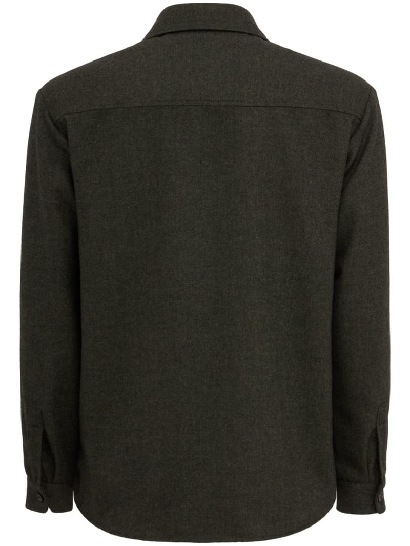 CRUNA: Wool-blend overshirt with patch pockets