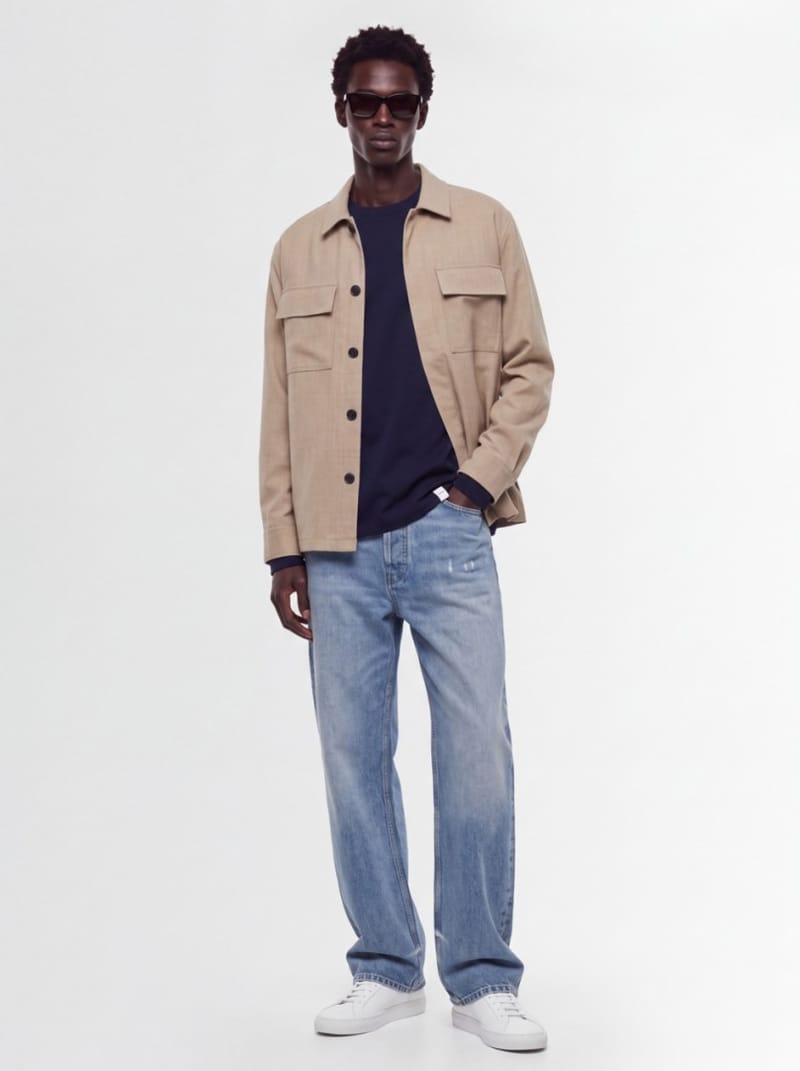 CRUNA - Virgin wool overshirt with flap pockets