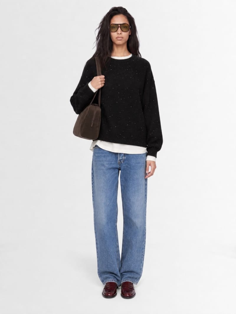 CRUNA - Oversized crewneck knit sweater