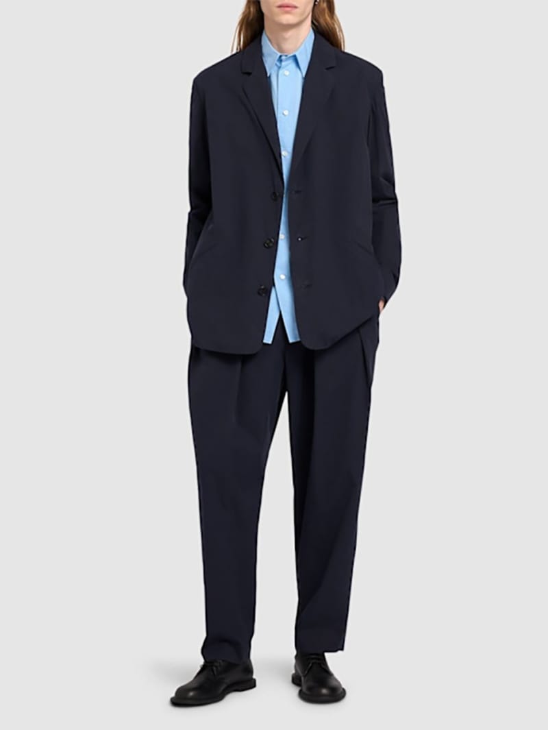 The Row - Pleated cotton tapered pants