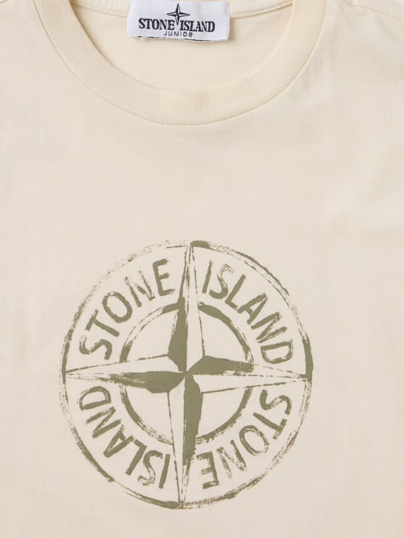Stone Island Junior - Printed cotton jersey T-shirt