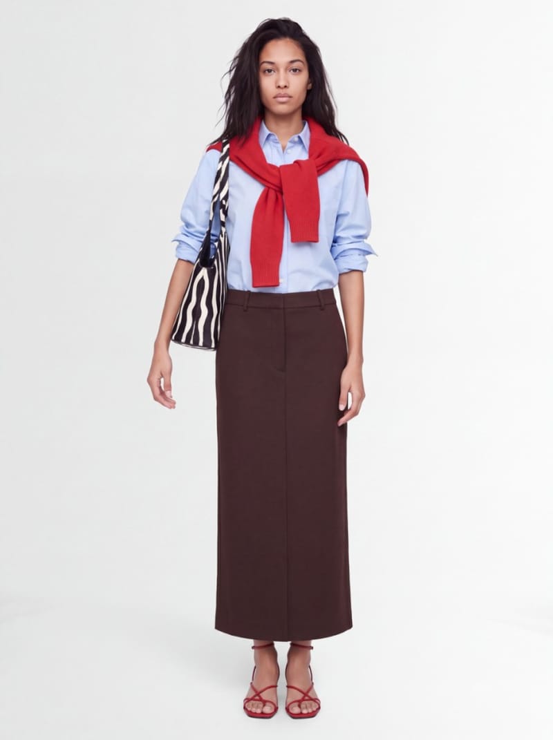 CRUNA - Pencil skirt with back slit
