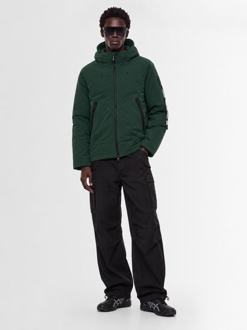 OUTHERE: Root hooded nylon down jacket