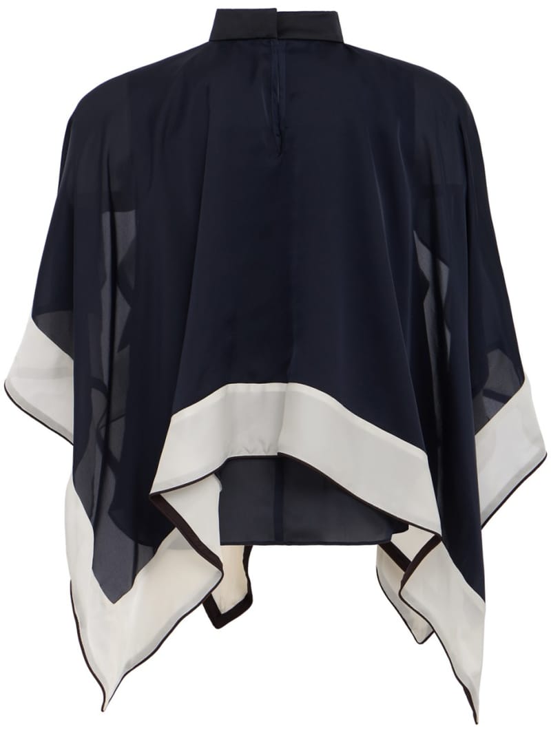 Sacai: Satin x Chiffon Pullover