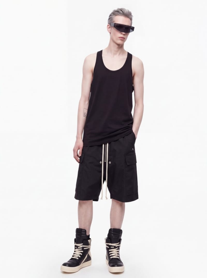 Rick Owens - Cargobelas cotton shorts