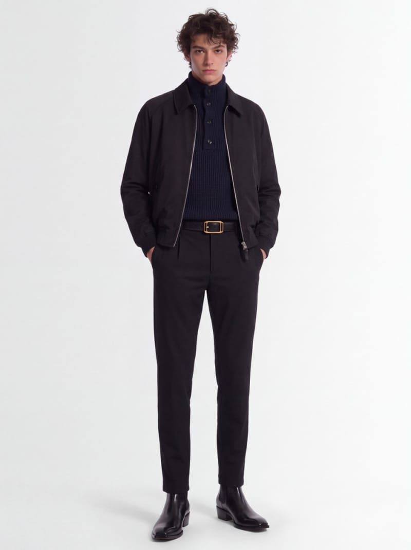 CRUNA - Virgin wool pants with pleat